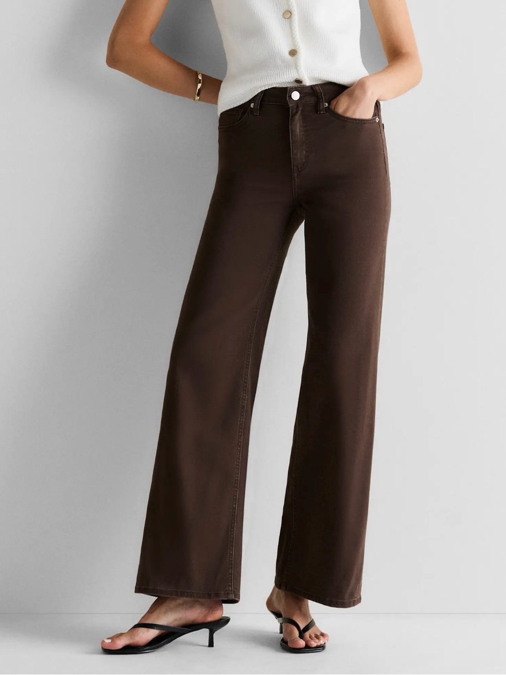 Quince Bella Stretch Wide Leg Jeans
